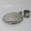 Dalvey Scotland stainless steel hipflask with foldable cup