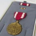 USA Meritories Service medal in original case with ribbon bar