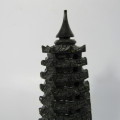 Vintage Jade stone carving of Tower of Chinese Immortals of Wisdom