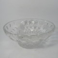 Vintage cut glass salad bowl - very small chips on rim