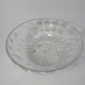 Vintage cut glass salad bowl - very small chips on rim