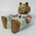 Vintage Lamode bobble head cat ashtray