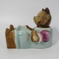 Vintage Lamode bobble head cat ashtray