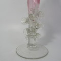 Vintage handmade glass flower vase