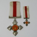 SADF Army cross full size & miniature medal - number 96