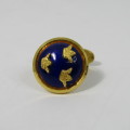 Pair of vintage gold coloured Sporrong three crown cufflinks