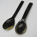 Set of 6 vintage horn spoons