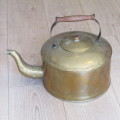 Antique hand made brass extra large kettle - made by copper smith J.L. Myburg - 35 x 47cm