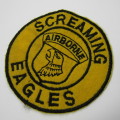 Pair of US Army 101st Airborne Division Screaming Eagles cloth badges