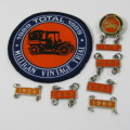 Lot of 1989 Total Milligan vintage trial badges