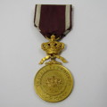 Belgium Army gold medal of the crown order