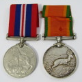 Pair of WW2 medals issued to 110138 C.V.N. Robertson