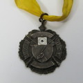 SA Union Defence Force hallmarked silver shooting fob medal