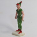 Vintage Disneykins Peter Pan miniature figurine in incorrect Happy dwarf box
