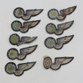 Lot of 9 SA Air Force Wings - Damaged