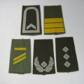 Lot of 5 German Bundeswehr rank epaulettes