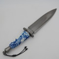Custom made Riaan Ras dagger with leather sheath and certificate