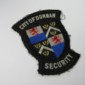 Vintage City of Durban Security cloth badge
