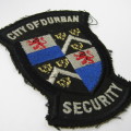 Vintage City of Durban Security cloth badge
