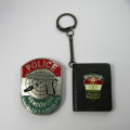 Hungarian Police badge and key chain booklet
