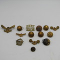 Lot of South African Air Force badges and buttons