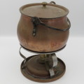 Vintage copper parafine / lampoil stove with pot