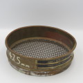 Antique Taeuber and Corssen brass quality control sieve - probably for cereal