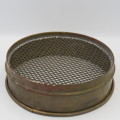 Antique Taeuber and Corssen brass quality control sieve - probably for cereal
