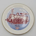 Vintage SA Railways Blue train souvenir mini plates - Blackie and 15 Class locomotives