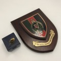 Royal Ulster Constabulary plaque plus tie pin