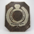 Vintage South Africa Engineers corps metal plate - no center