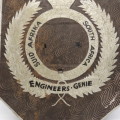 Vintage South Africa Engineers corps metal plate - no center