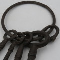 Set of 4 Antique cast iron Prison keys