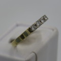 18 kt Gold ring with 4 Diamonds total of 0,30 carat Estimate Size - N