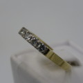 18 kt Gold ring with 4 Diamonds total of 0,30 carat Estimate Size - N