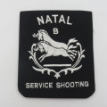 Pair of old Natal shooting cloth blazer badges