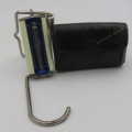 Vintage Baggage scale in leather pouch