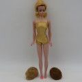 1963 Midge ( Barbie) head with 3 wigs - Hong Kong made body