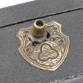 Vintage metal money box with combination lock
