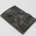 Paul Kruger 1825 - 1925 commemorative metal plaque