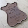 Antique Joseph Westwood and Co. 1890 cast iron name plate