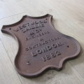 Antique Westwood Baillie and Co. Engineers 1882 cast iron name plate