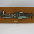 Hurricane MK1 commemorative wall plaque made for fund raising towards Battle of Britain