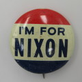 USA I`m for Nixon presidential election badge