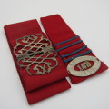 Vintage SA Red Cross Nurse`s belt with sterling silver buckle and 159 Field Ambulance epaulette