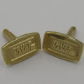 Set of 24 kt gold plated Trust Bank cufflinks