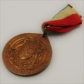 Antique Union of South Africa medallion with ribbon