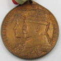 Antique Union of South Africa medallion with ribbon