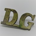 Dragoon Guards brass shoulder title