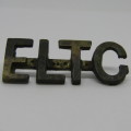 Boer War East London Town Guard shoulder title